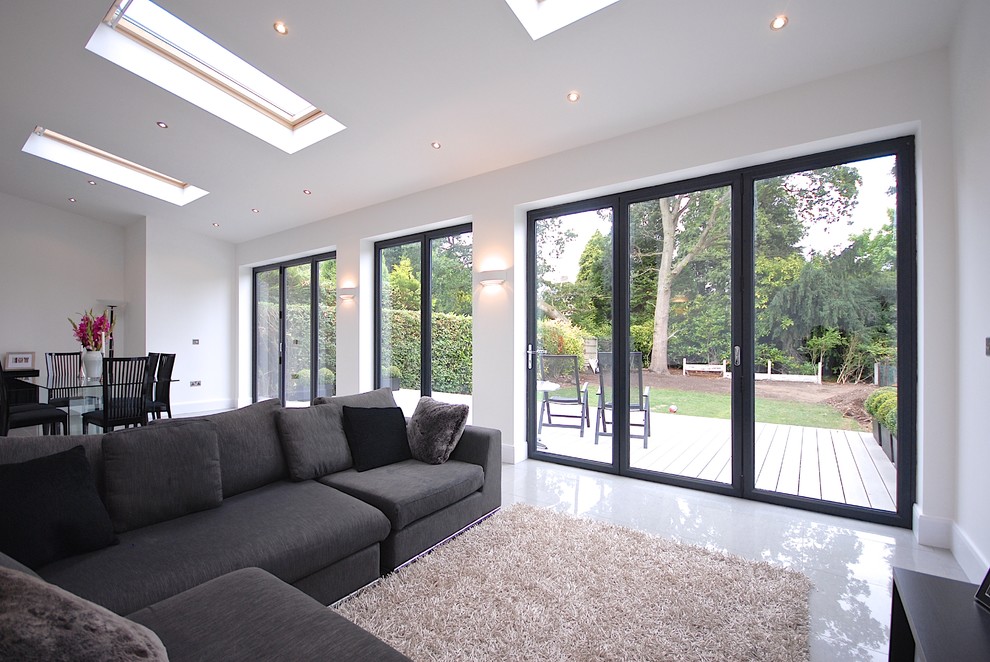 This is an example of a contemporary games room in Cheshire.