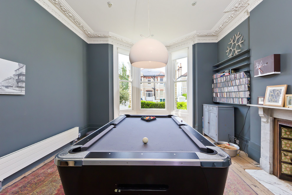 This is an example of a contemporary games room in Sussex.