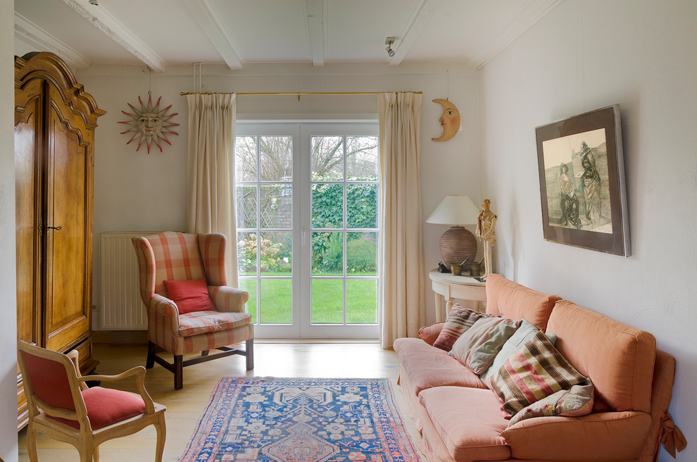 Family room - farmhouse family room idea in Los Angeles