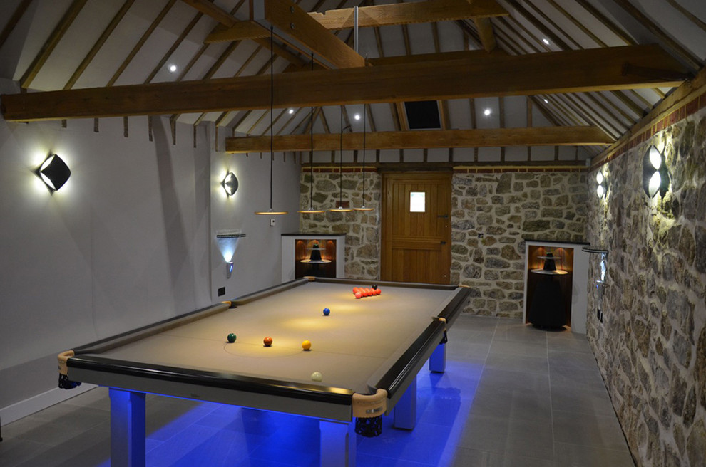 Design ideas for a contemporary games room in Kent.