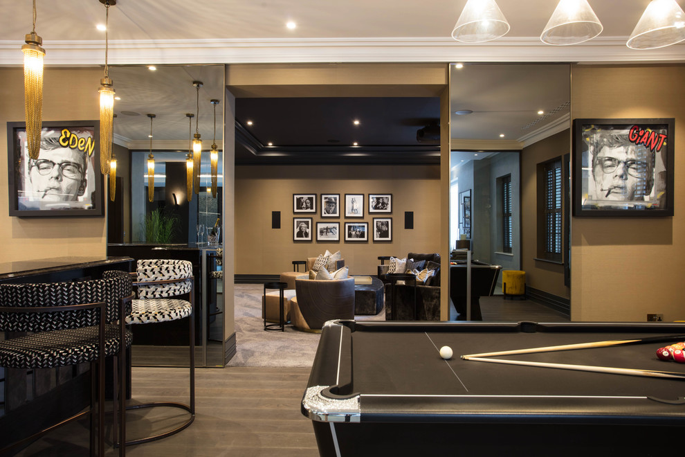 Inspiration for a classic games room in Surrey.