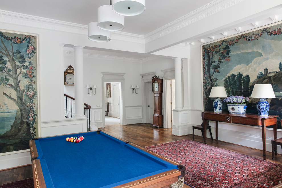 Traditional games room in London.