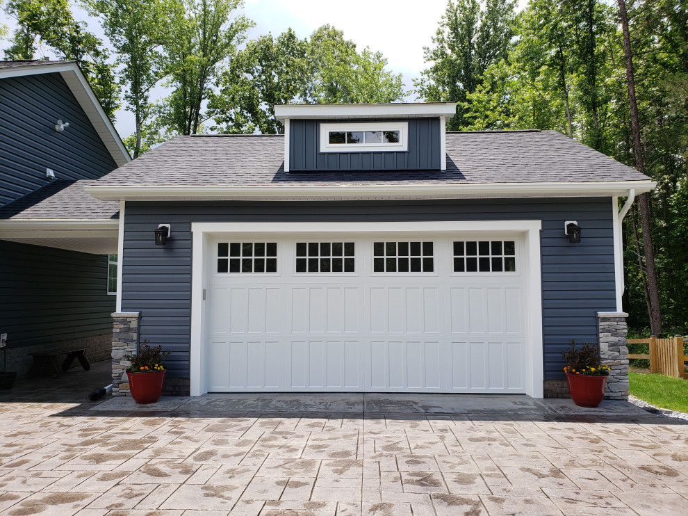 Photo of a medium sized classic detached double garage in Richmond.
