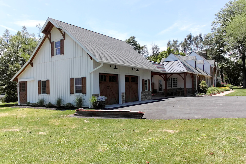 2 car garage with breezeway, Avondale, PA - Farmhouse - Garage - Other ...