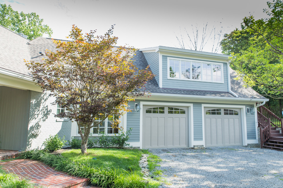Carport - large traditional attached two-car carport idea in Louisville