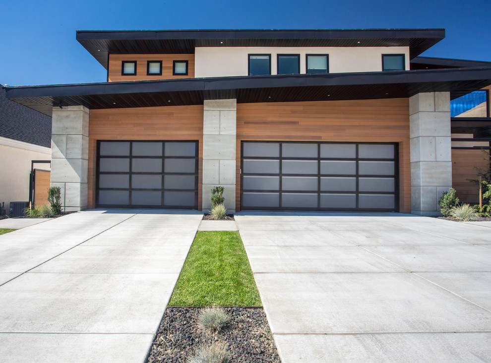 Inspiration for a contemporary garage remodel in Salt Lake City