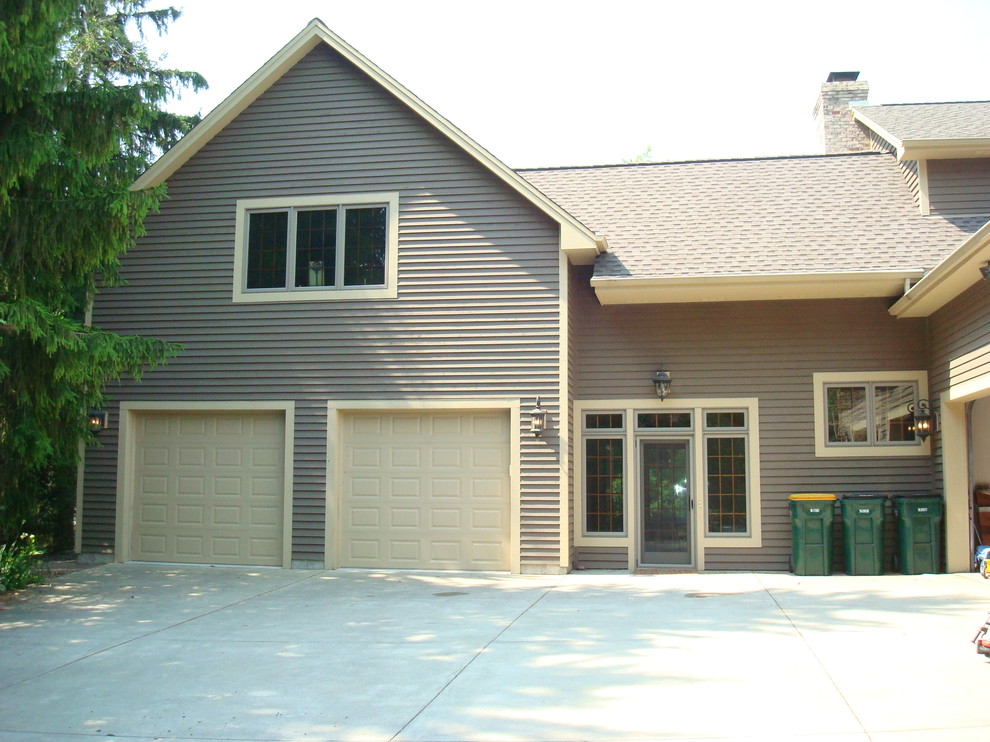Addition to existing home heated garage with upper living space