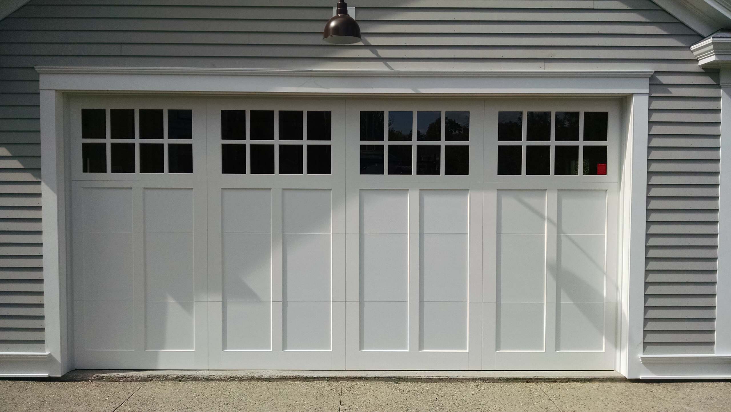 American Legends Vinyl-Clad Steel Carriage House Door, Vanderbilt LV-12S  design - Contemporary - Garage - Boston - by Garage Headquarters | Houzz