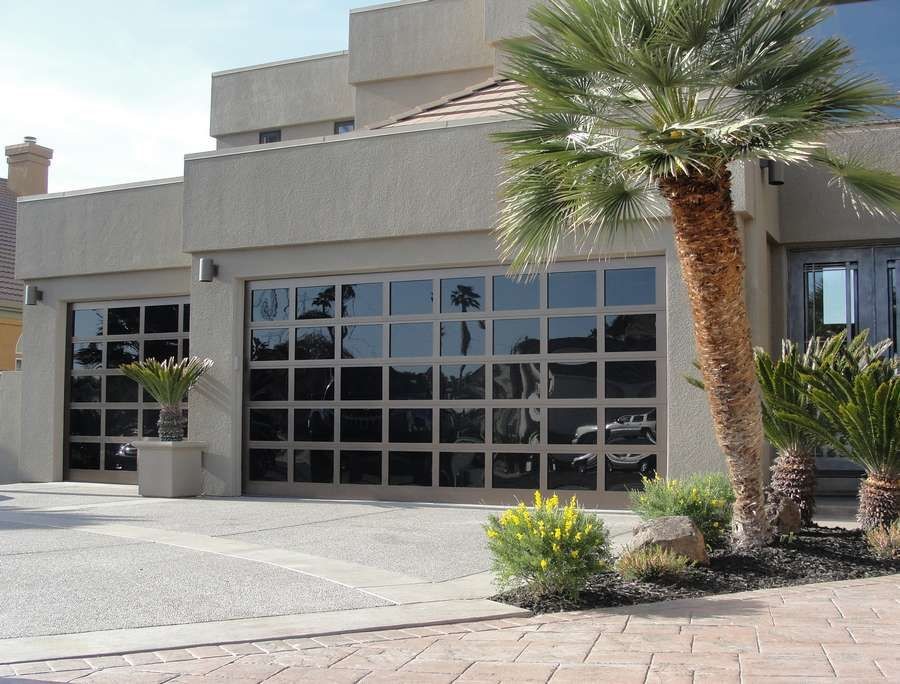 Athena all Glass Garage Door Modern Garage Las Vegas by Martin