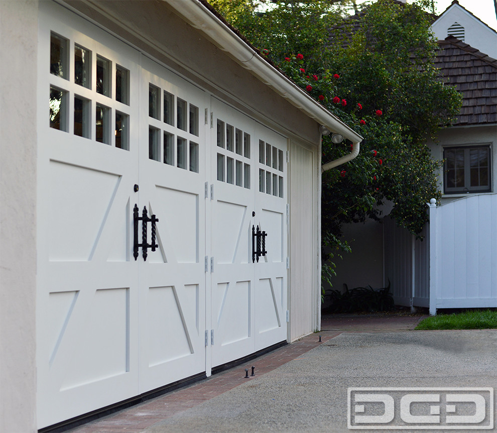 Example of a mid-sized country attached two-car garage design in Los Angeles