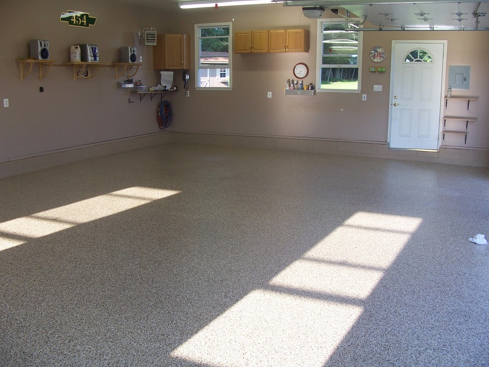 Auto shop garage floor Traditional Garage New York by Tailored