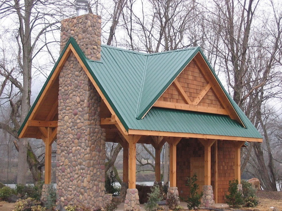 Example of a small eclectic detached porte cochere design in Charlotte