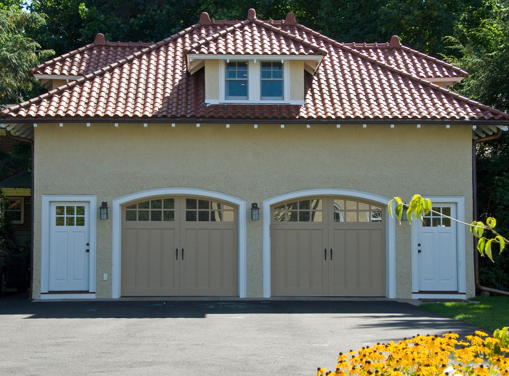 Design ideas for a traditional detached garage in Boston.