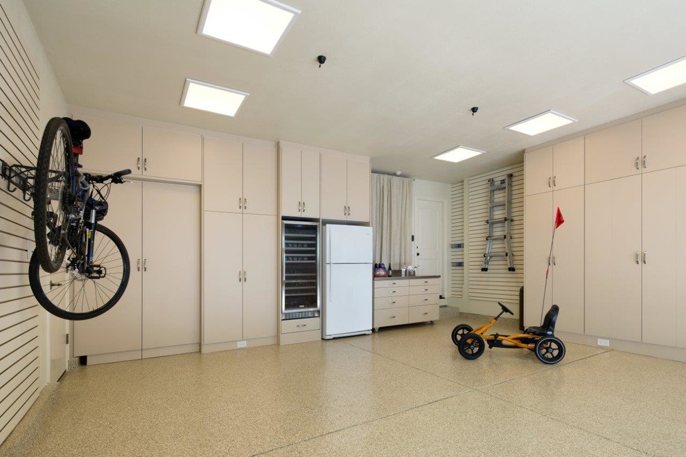 Example of a mid-sized trendy attached two-car garage design in San Francisco