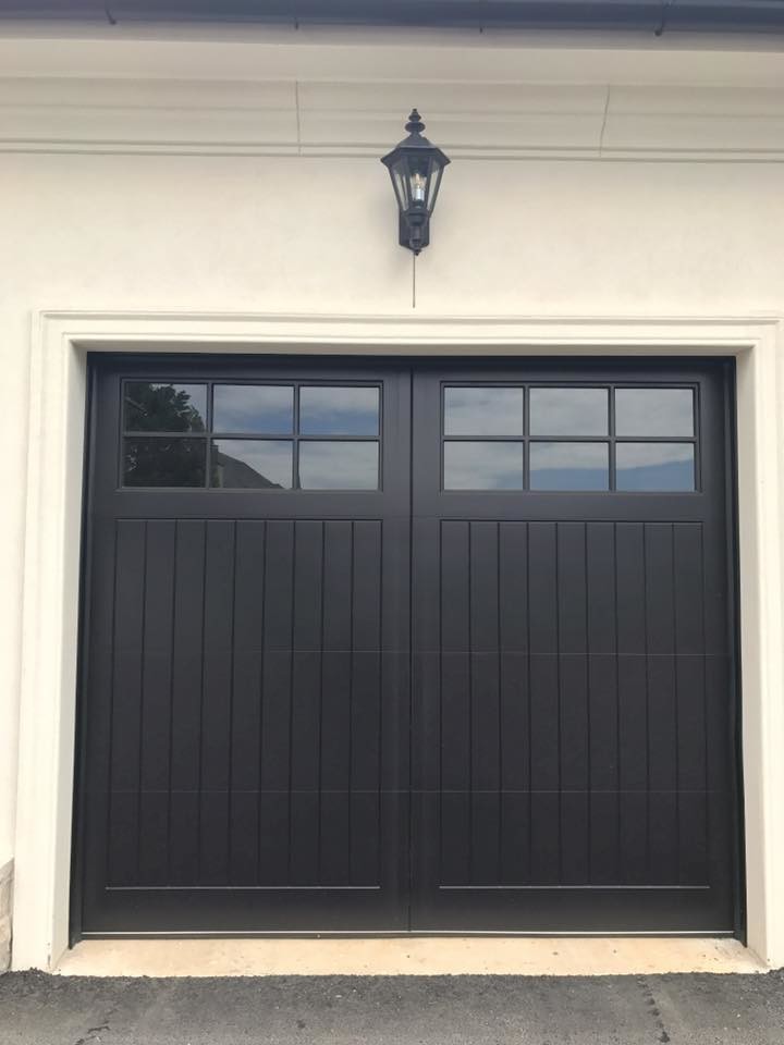 Black Carriage Style Doors Traditional Garage DC Metro by Pro
