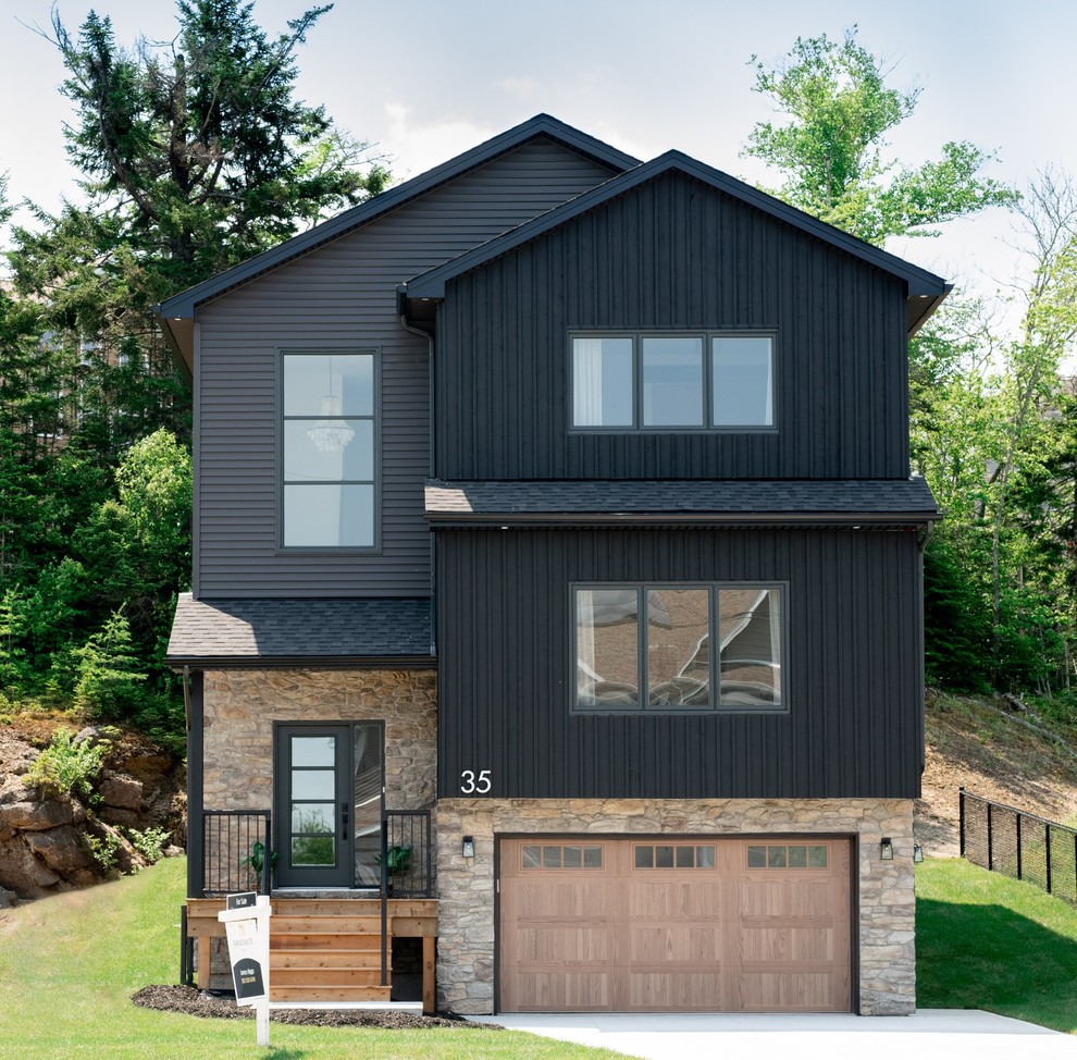 C.H.I. Garage Door in Light Oak Accents Woodtones Farmhouse Garage