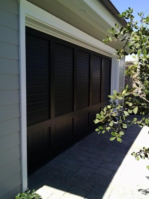 CDM Custom Wood Carriage Garage Door Beach Style Garage Orange