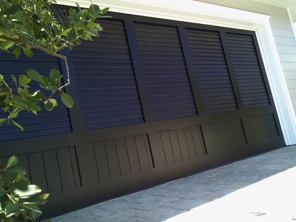 CDM Custom Wood Carriage Garage Door Beach Style Garage Orange