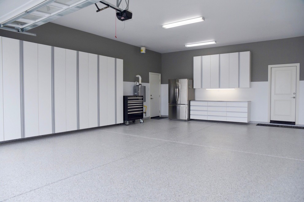 Garage - large modern two-car garage idea in Other