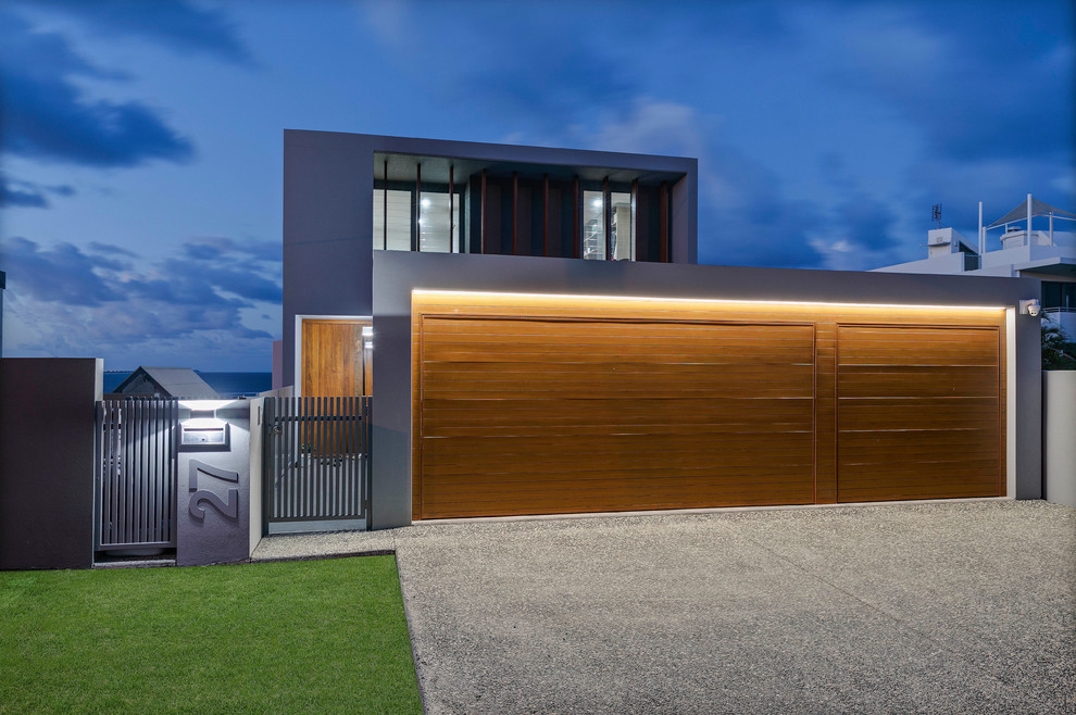 Design ideas for a contemporary garage in Sunshine Coast.