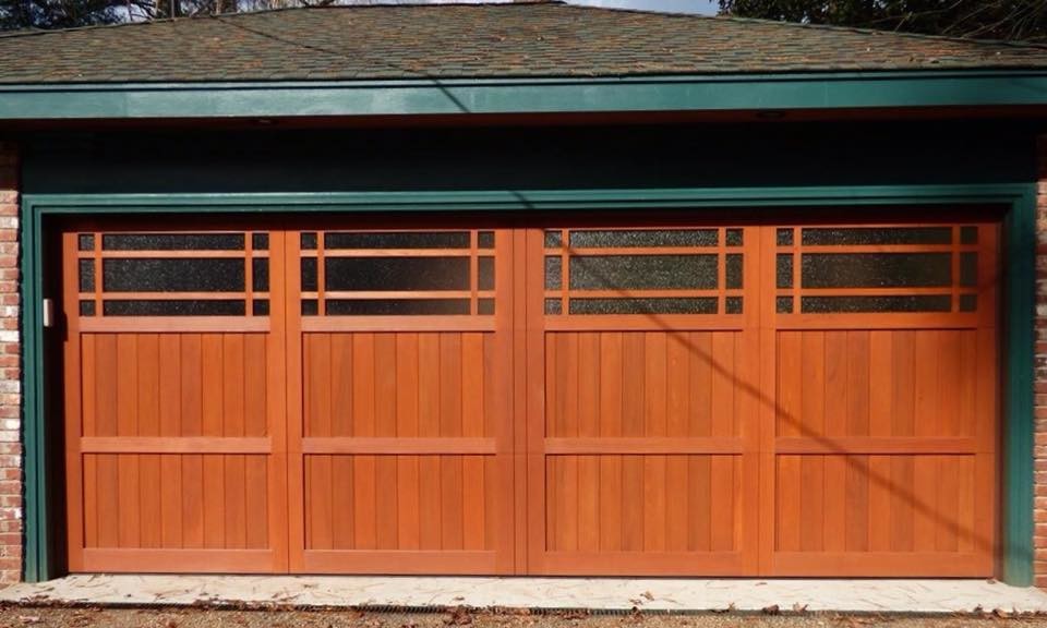 Photo of a large traditional attached double garage in Atlanta.