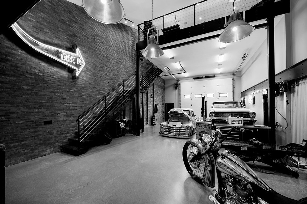Design ideas for an industrial garage in Calgary.