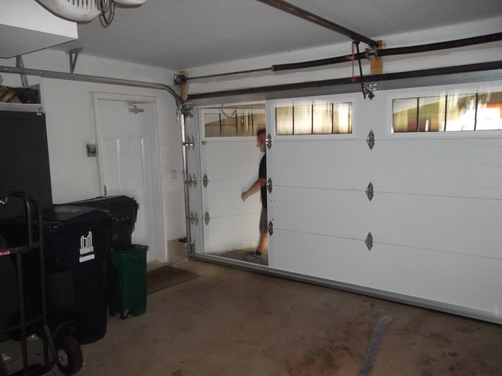 Custom Wood Face WalkThru Garage Doors Craftsman Garage Toronto