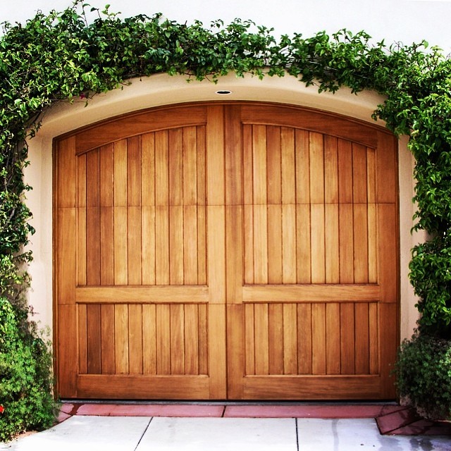 Custom Wood Garage Doors Mediterranean Garage Los Angeles by