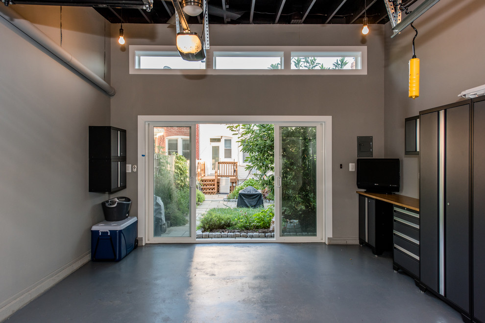 Inspiration for a contemporary garage remodel in DC Metro