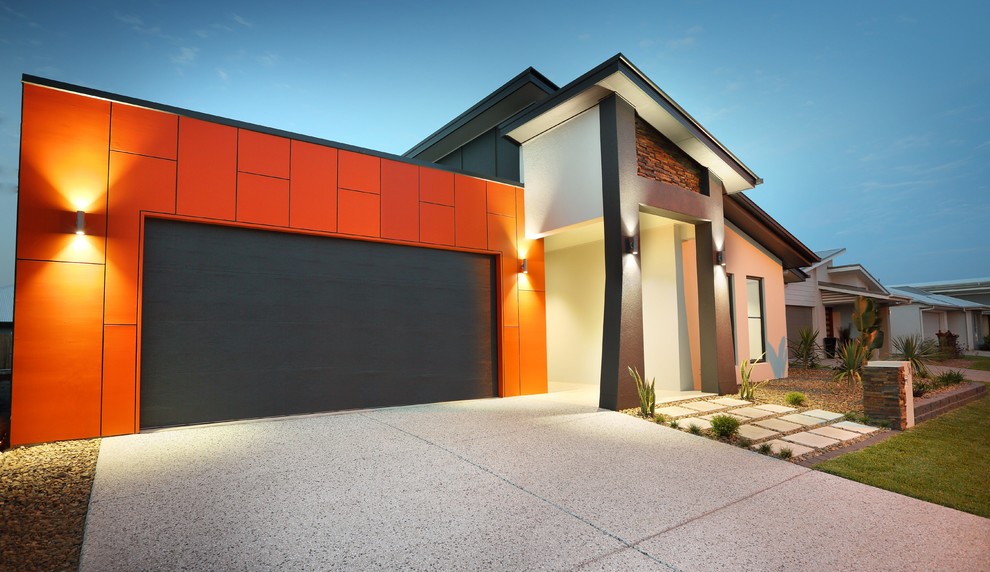 Inspiration for a contemporary garage remodel in Brisbane