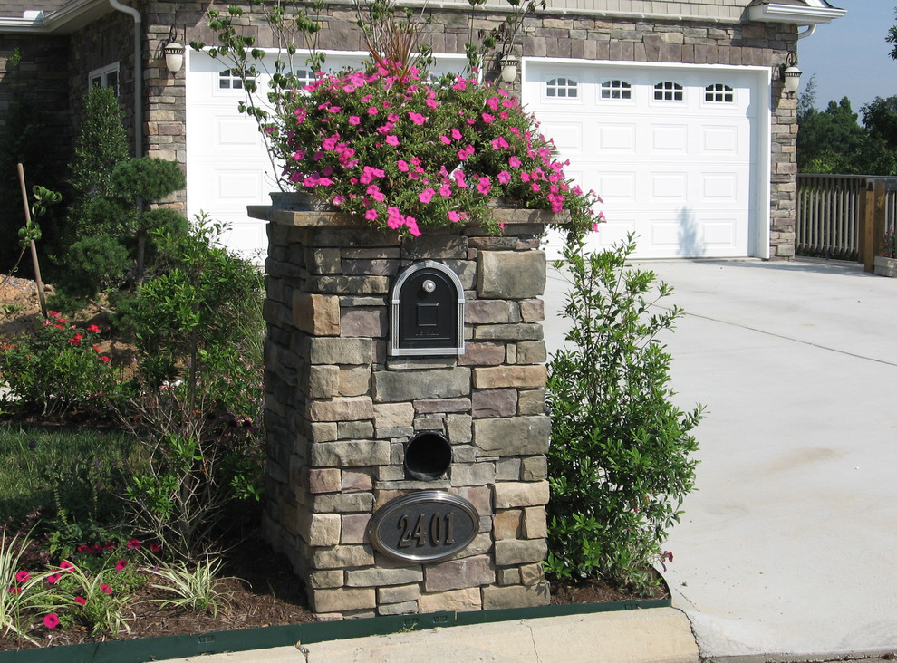 Make Your Mailbox Post Unique with Faux Stone Just in Time for Spring