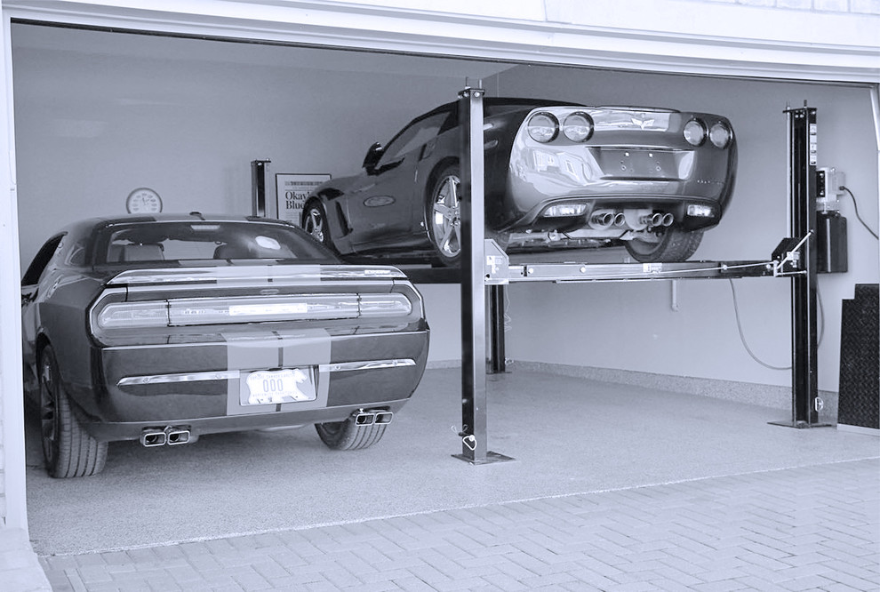 Cette image montre un garage urbain.