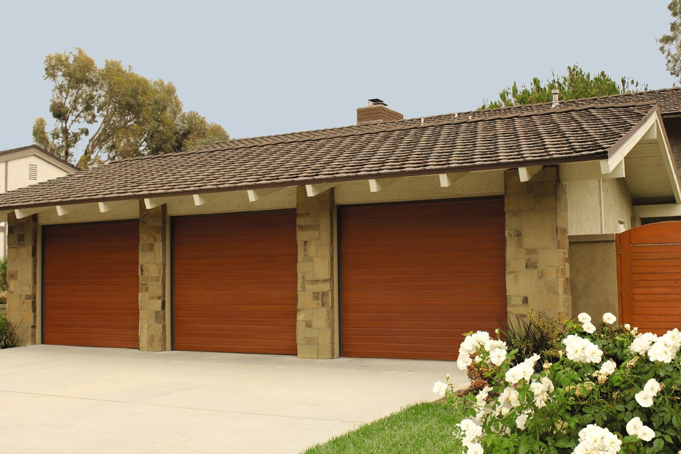 Faux wood Fiberglass Exterior Garage Doors Garage Dallas by