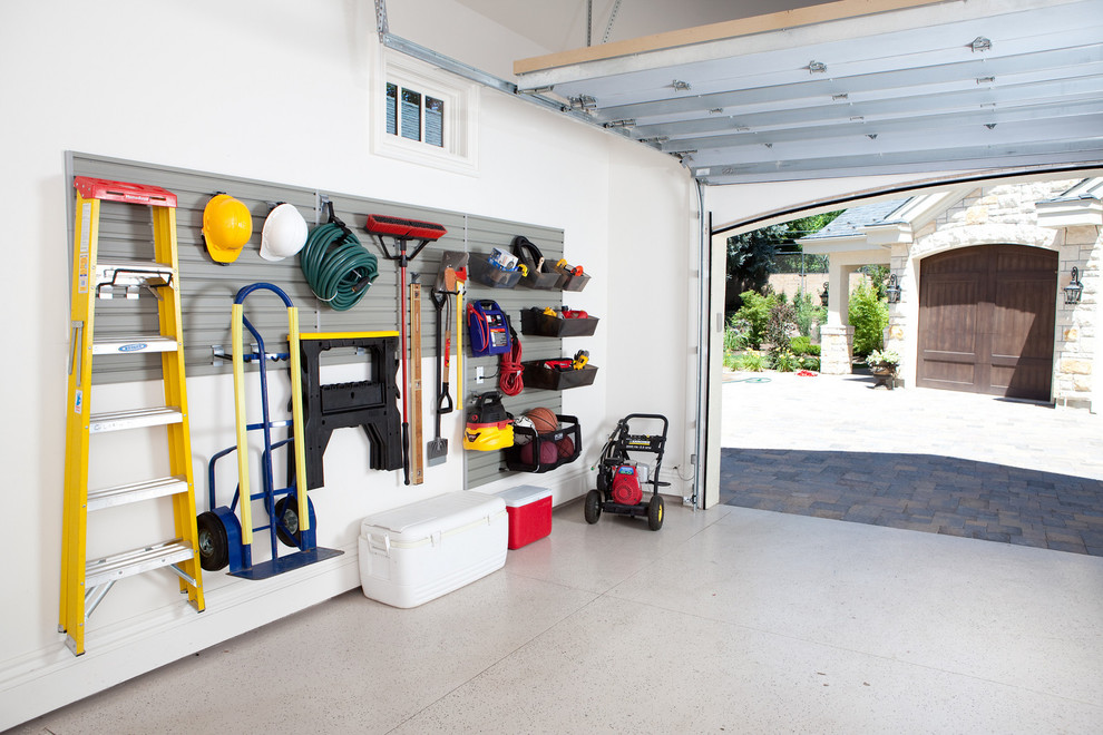 Inspiration for a large contemporary garage remodel in Salt Lake City