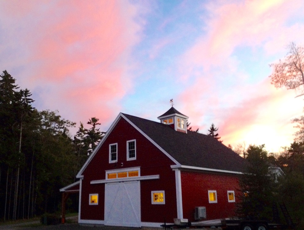 Framing Farmhouse Garage Portland Maine by Zac Davis Fine
