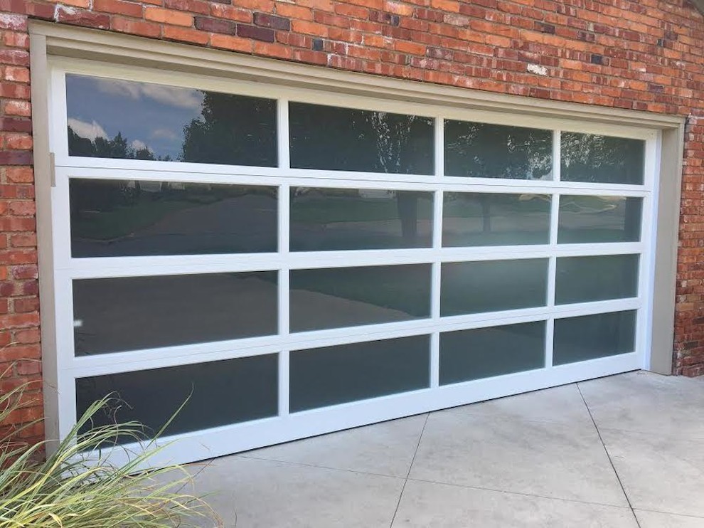 Full View Glass Modern Garage Oklahoma City by Trotter Overhead