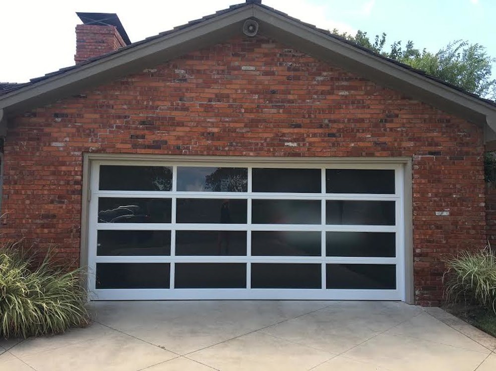 Full View Glass Modern Garage Oklahoma City by Trotter Overhead