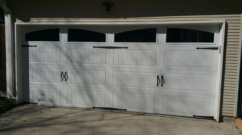 Inspiration for a medium sized traditional attached double garage in Houston.