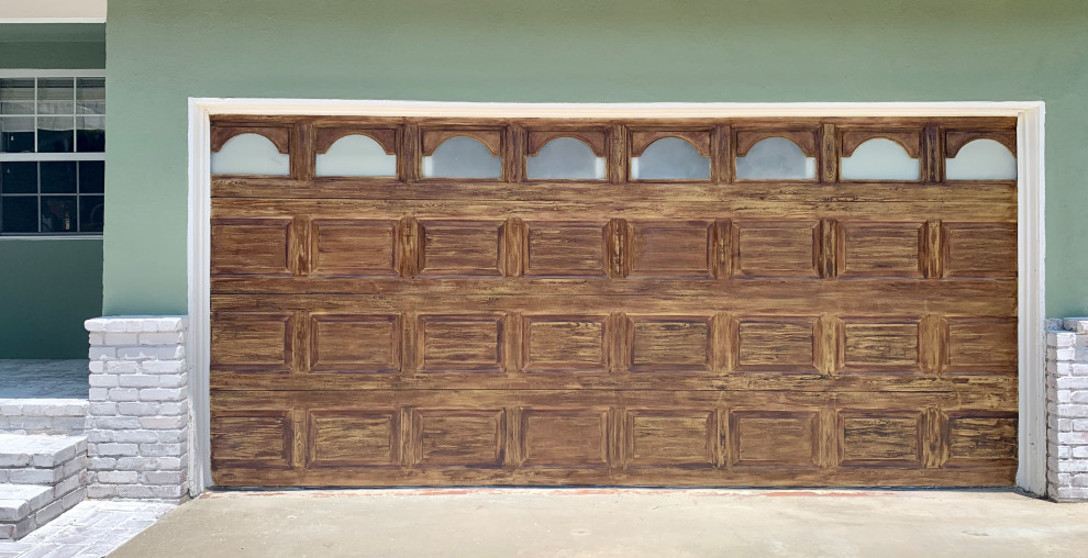 Garage Door Transformation Rustic Garage Los Angeles by The