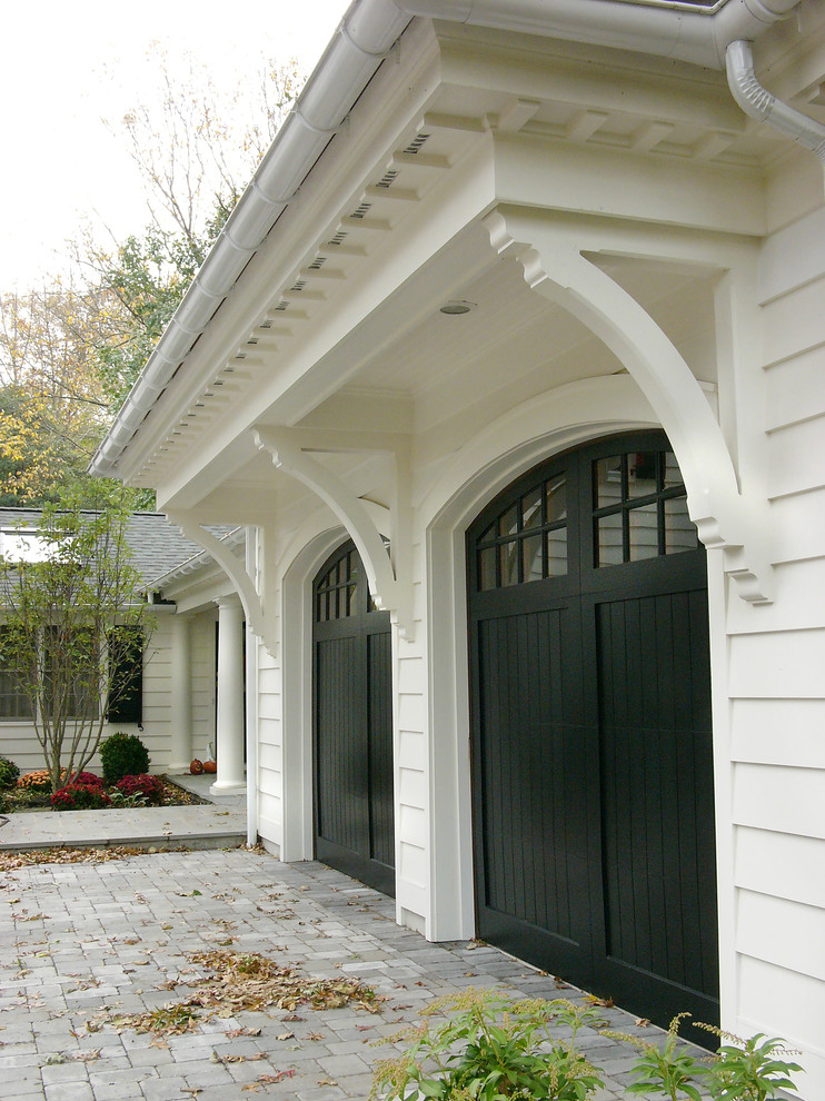 Large traditional double garage workshop in Other.