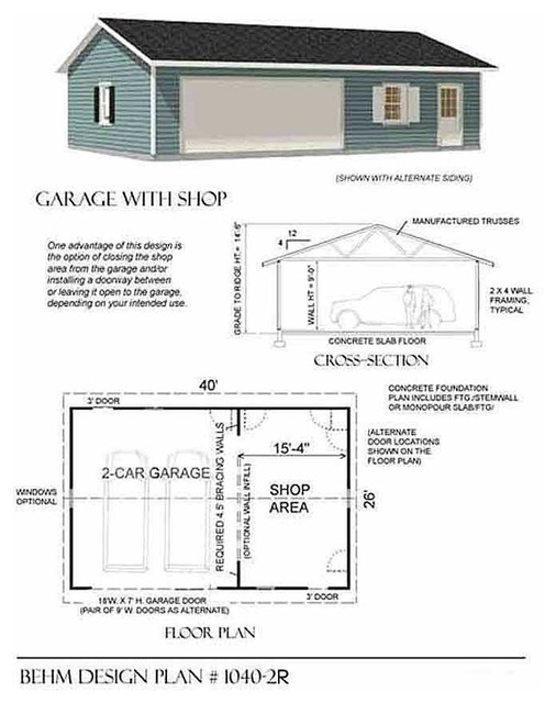 Garage Plans Industrial Garage Other By Behm Design Houzz Ie