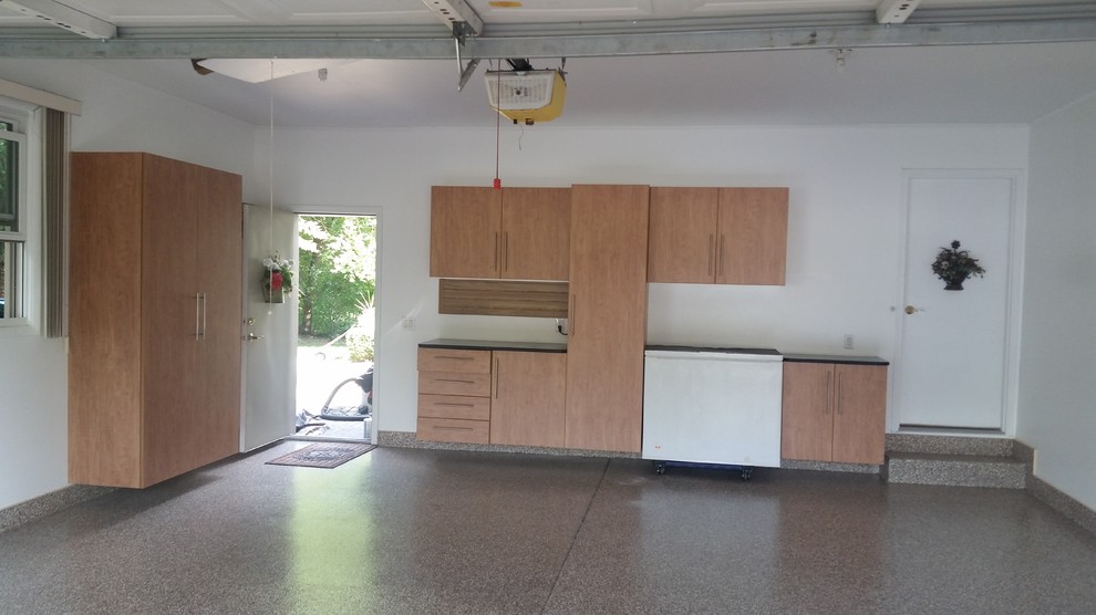 Garage and Sedona flooring Contemporary Garage Detroit