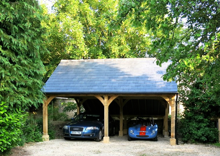 Garages Traditional Garage Oxfordshire by English Oak Frames
