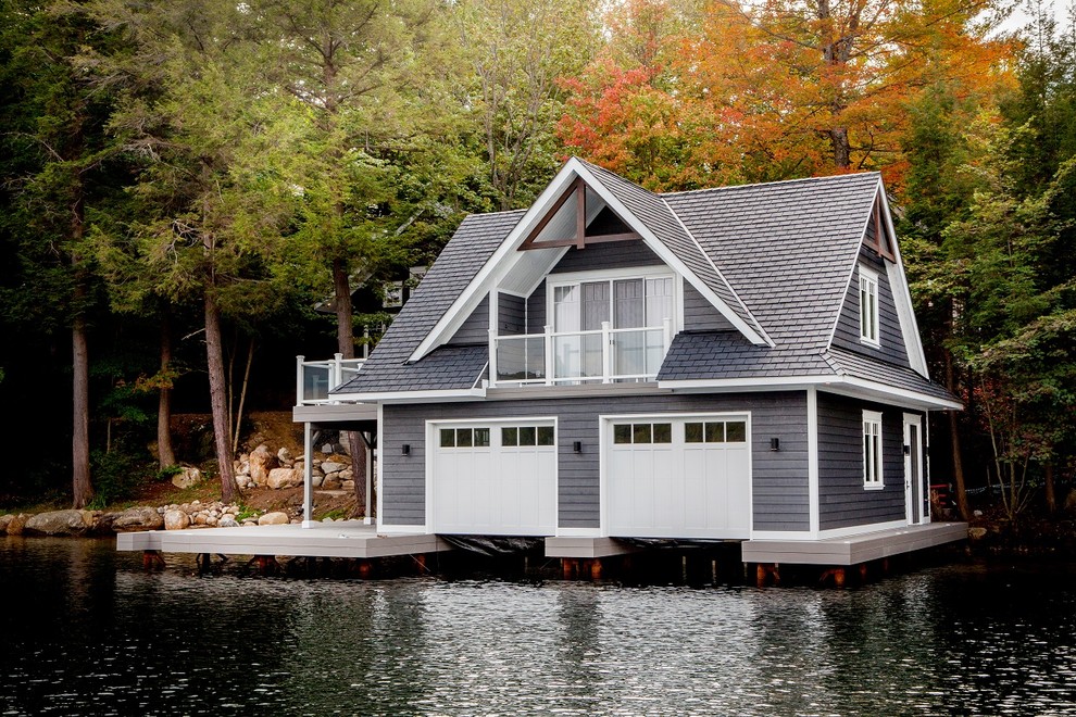 Inspiration for a large beach style boathouse in Toronto.