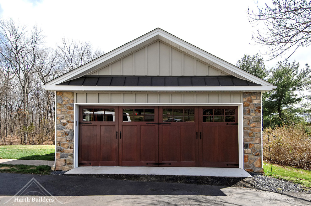 Idée de décoration pour un garage séparé tradition de taille moyenne.