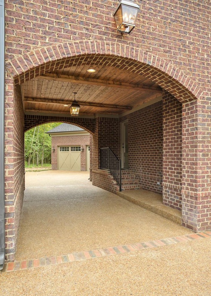 Design ideas for a traditional double port cochere in Nashville.