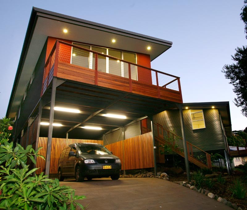 Design ideas for a contemporary double carport in Gold Coast - Tweed.