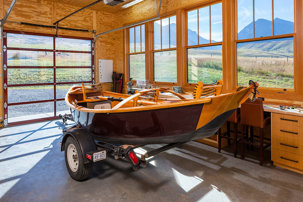 Diseño de caseta para barcas independiente rústica grande