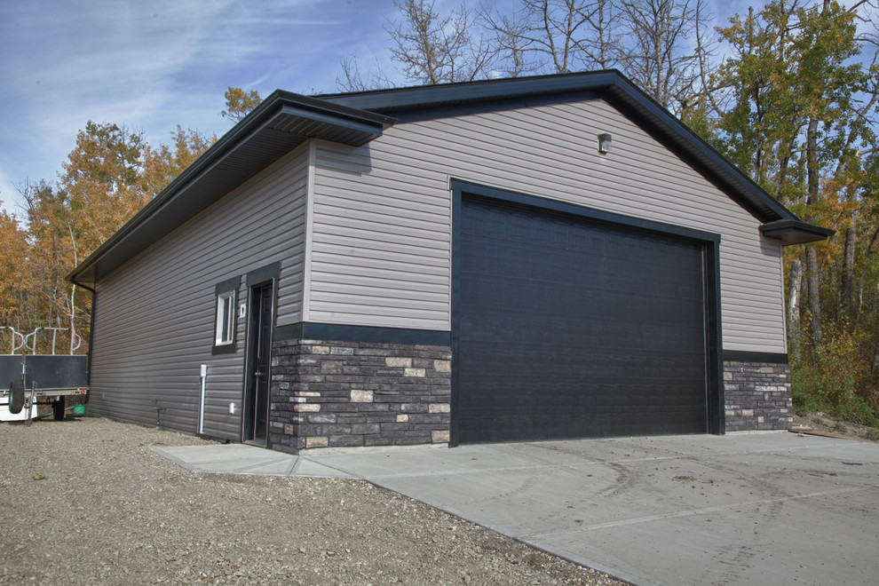 Luxury Acreage Estate in Alberta Contemporary Garage Edmonton