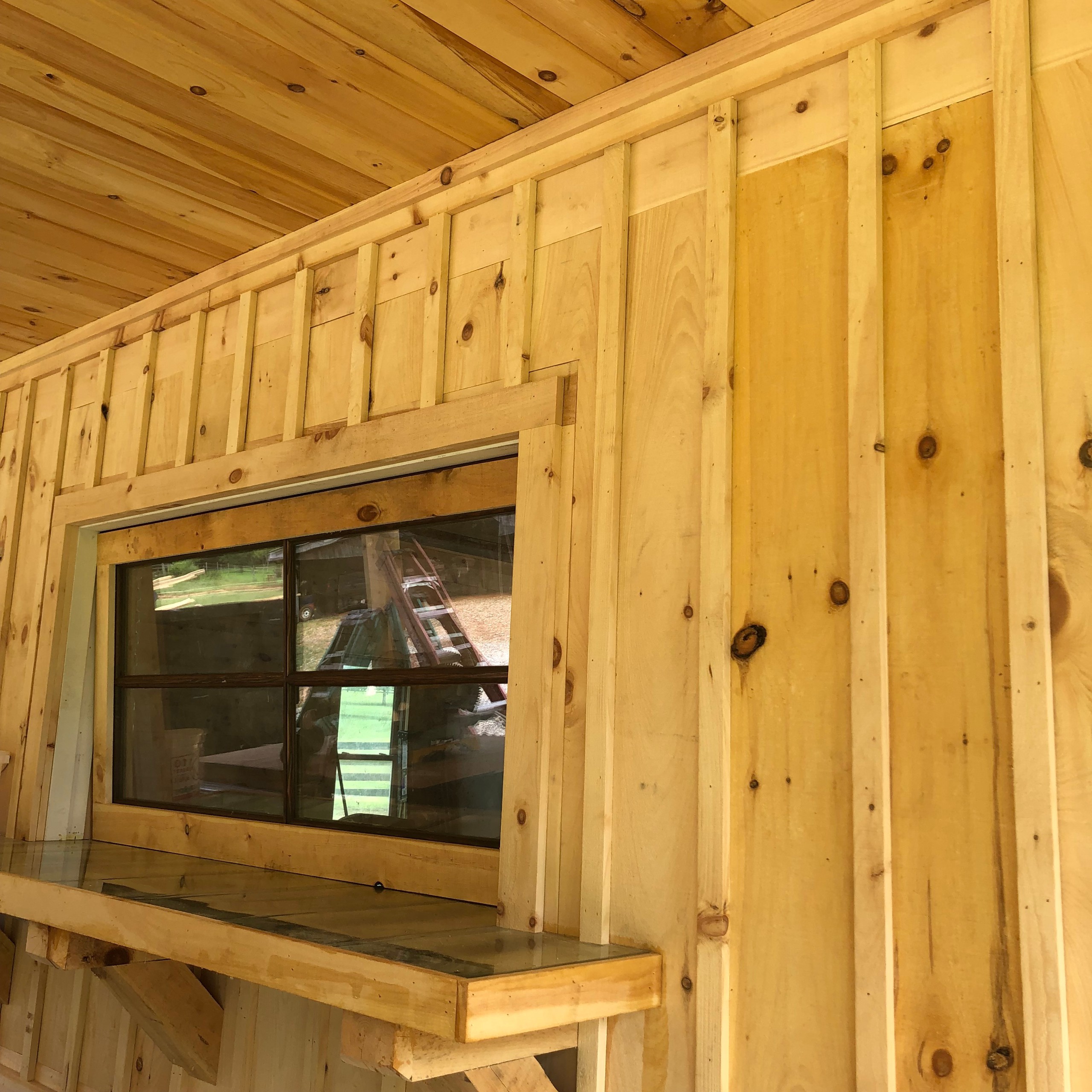 Man Cave Garage Remodel Rough Sawn Lumber Board And Batten Exterior Farmhouse Garage Atlanta By Green Source Homes Houzz